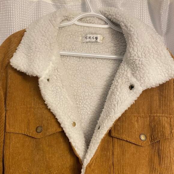 Warm fur winter, corduroy, unisex jacket - Picture 6 of 9